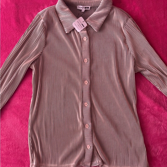 Fashion Nova Stripe Nude Set - Picture 2 of 6